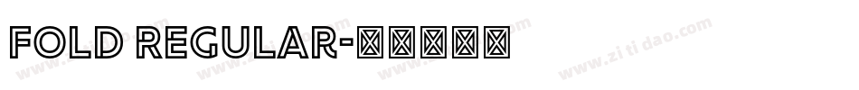 Fold Regular字体转换